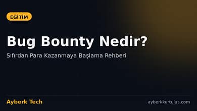 Ayberk Tech | Bug Bounty Nedir? Sıfırdan Para Kazanmaya Başlama Rehberi bug bounty nedir