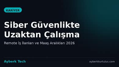 uzaktan siber guvenlik isleri